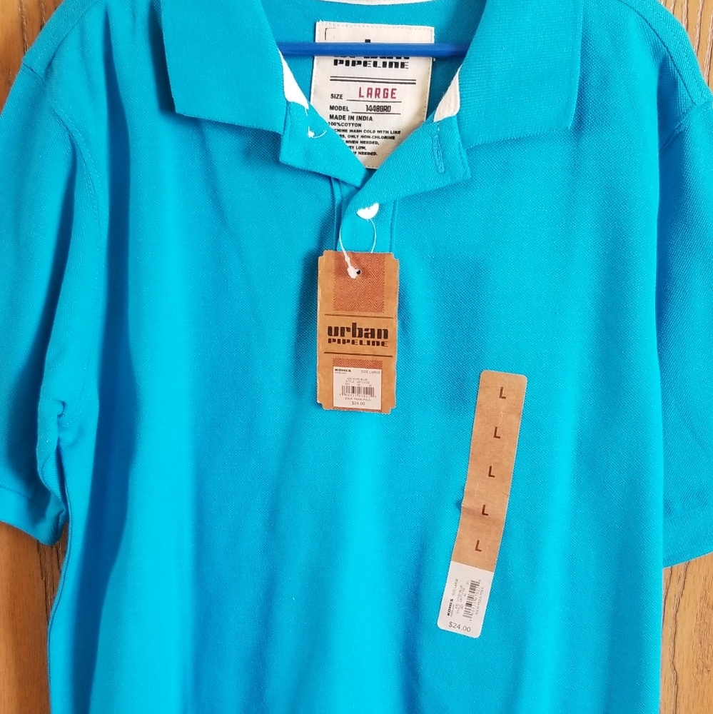 NWT blue polo shirt